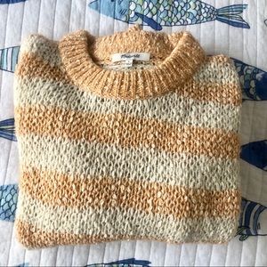 MADEWELL golden/white striped sweater